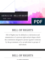 Article III - Bill of Rights