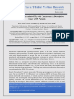 Metastasis of Differentiated Thyroid Carcinoma A Descriptive Study of 75 Patients