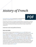 History of French