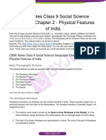 CBSE Notes Class 9 Social Science Geography Chapter 2 Physical Features of India