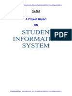 BCA JAVA Student Management System Project - PDF Report With Source Code