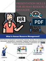 Presentation Skills For Human Resource Manager