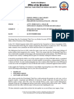 Memo PNP Pro12 - Updates On Cases of Media Killings