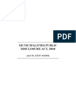 Municipalities Public Disclosure Act, 2010