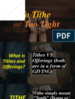 Preaching - To Tithe