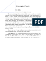 Crimes Against Property Robbery (Art. 294, RPC) : There Is No Such Crime As Robbery With Rape Through (Sexual Assault)