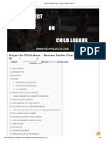 Project On Child Labour - Business Studies Class 12