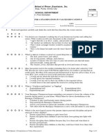 Values 8 3rd Quarter A Exam Modified