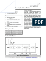 Data Sheet Se5004L: 5 GHZ, 26Dbm Power Amplifier With Power Detector Applications Product Description