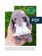 Plush Elephant in Dress Crochet PDF Free Pattern