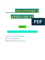 MicroEconomics Assignment