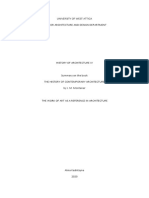 Summary On The Book THE HISTORY OF CONTEMPORARY ARCHITECTURE by J. M. Montaner THE WORK OF ART AS A REFERENCE IN ARCHITECTURE