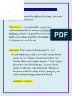 Effects of Diet On Blood Glucose Level