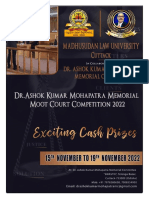 Dr. Ashok Kumar Mohapatra Moot Court Competition-2022 With Proposition