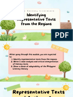 Identifying Representative Texts From The Regions