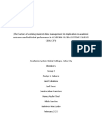 The Factors of Working Students Time Management Its Implication To Academic Outcomes and Individual Performance in ACADEMIA GLOBAL SYSTEM COLLEGES CEBU CITY