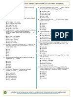 895 - Adjectives and Adverbs Advanced Level Mcqs Test With Answers 2 PDF