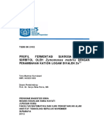 Profil Fermentasi Sukrosa Menjadi SORBITOL OLEH Zymomonas Mobilis DENGAN Penambahan Kation Logam Divalen ZN