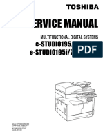 Service Manual: e-STUDIO195/225/245 e-STUDIO195i/225i/245i