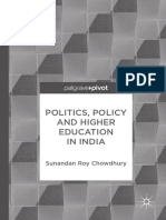 Politics, Policy and Higher Education in India: Sunandan Roy Chowdhury