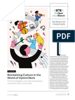 New Research and Emerging Insights: Revitalizing Culture in The World of Hybrid Work