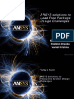 ANSYS Solutions To Lead Free Package Design Challenges