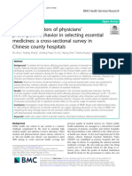 Influencing Factors of Physicians' Prescription Behavior in Selecting Essential Medicines