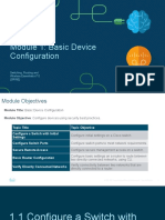 Module 1: Basic Device Configuration: Switching, Routing and Wireless Essentials v7.0 (SRWE)