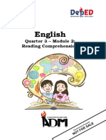 English: Quarter 3 - Module 2: Reading Comprehension