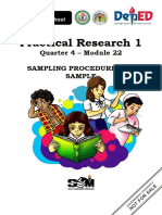 Practical Research 1: Quarter 4 - Module 22 Sampling Procedure and Sample