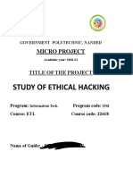 Study of Ethical Hacking: Micro Project