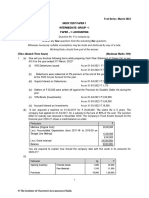 Test Series: March 2023 Mock Test Paper 1 Intermediate: Group - I Paper - 1: Accounting