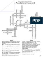 Business Foundations Crossword - Answers