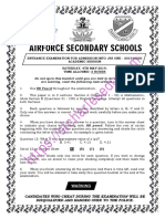 Air Force Secondary School Entrance Exam Past Questions