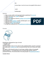 Lecture 2. Morphological Units