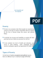 Poverty Inequality and Development