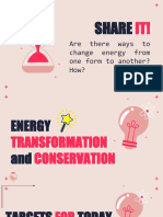 Lesson 6 - Energy Transformation and Conservation