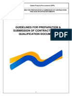 Guidelines For Preparation & Submission of Contractor Pre-Qualification....
