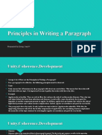 Principles in Writing A Paragraph