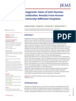 Diagnostic Value of Anti-Nuclear Antibodies Results From Korean University-Affiliated Hospitals