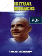 Spiritual Experiences Swami Sivananda