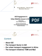 GIZ Engagement in Urban Mobility in Africa - EN
