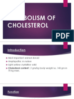 Metabolism of Cholesterol