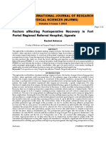 Factors Affecting Postoperative Recovery in Fort Portal Regional Referral Hospital, Uganda