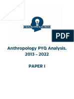 Anthropology Paper 1 Pyq Analysis