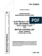 Fuel Metering Valve: Operation and Maintenance Instructions