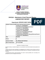 Phy210 Specific Heat Capacity Lab Report 1