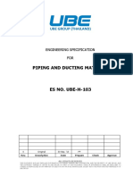 UBE-H-103 - Piping and Ducting Material