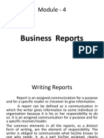 Module - 4 - Business Reports