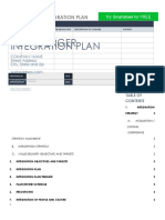 Post-Merger Integration Plan